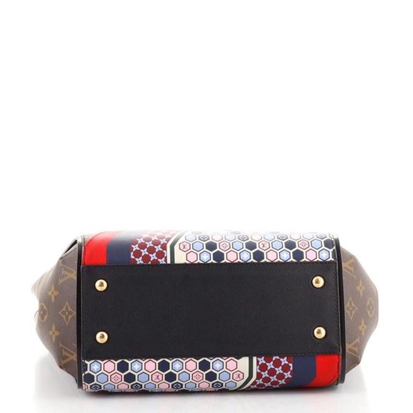 Kimono Handbag Limited Edition Mm Brown Multicolor Monogram Canvas and Calf Leat - Picture 3 of 7